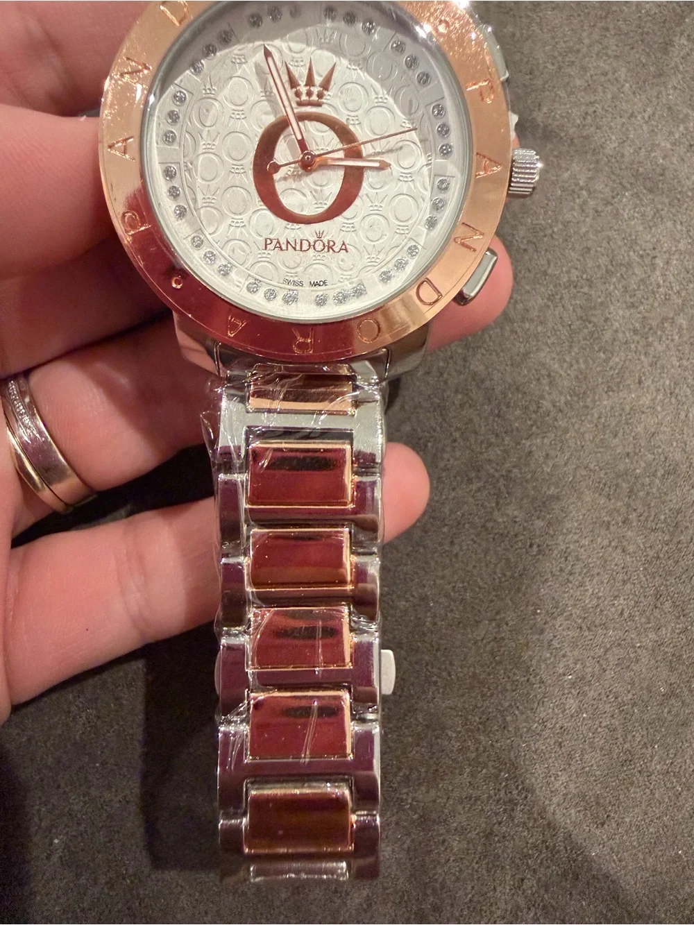 New Pandora Two-Tone Rose Gold and Silver Women's Watch